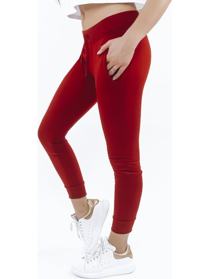 Červené dámské tepláky