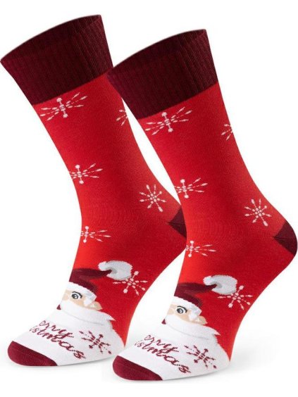 Červené pánské vánoční ponožky Art.136