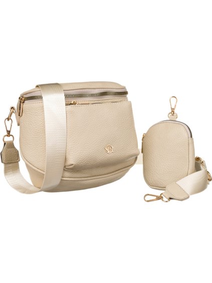Rovicky Béžová crossbody kabelka s odnímatelnou peněženkou