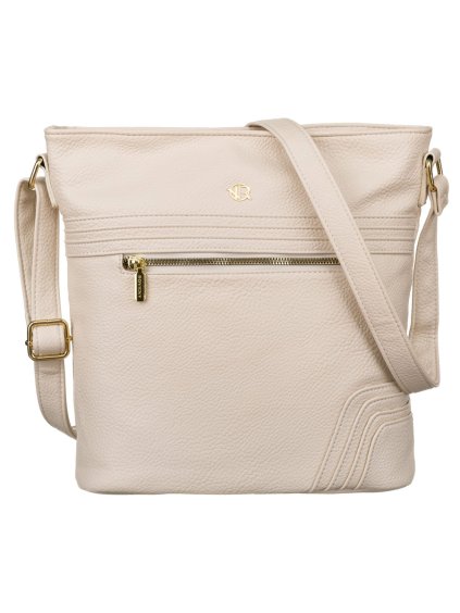 Smetanová dámská prostorná crossbody kabelka Rovicky
