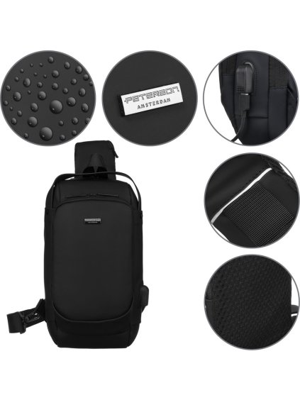 Peterson černá pánská taška přes rameno