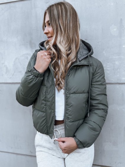 (Vel. S) Tmavě šedá prošívaná crop bunda KHALEESI