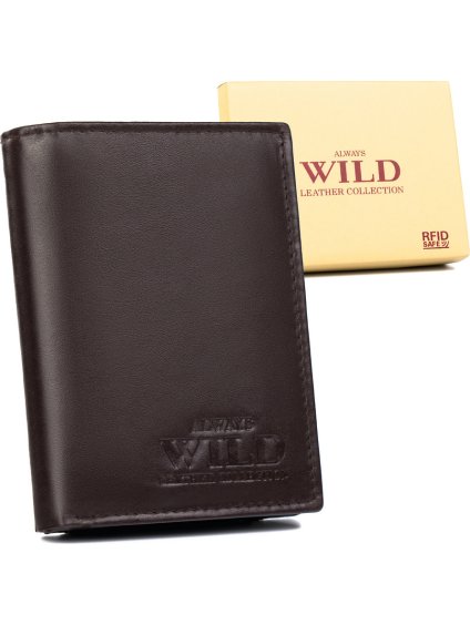 Always Wild Hnědá kožená peněženka A136