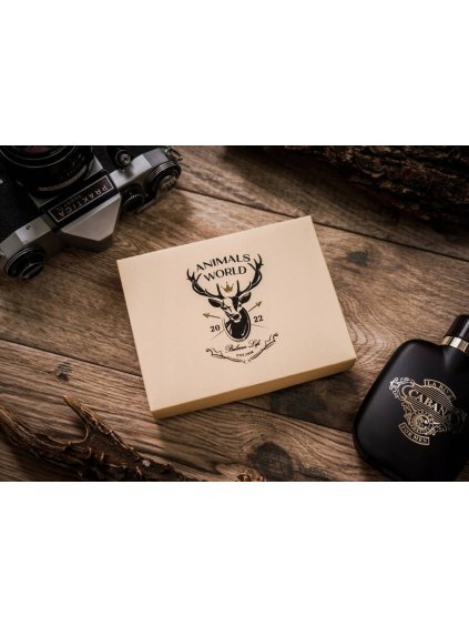 Always Wild Tmavě hnědá kožená peněženka s ražbou ryby A216