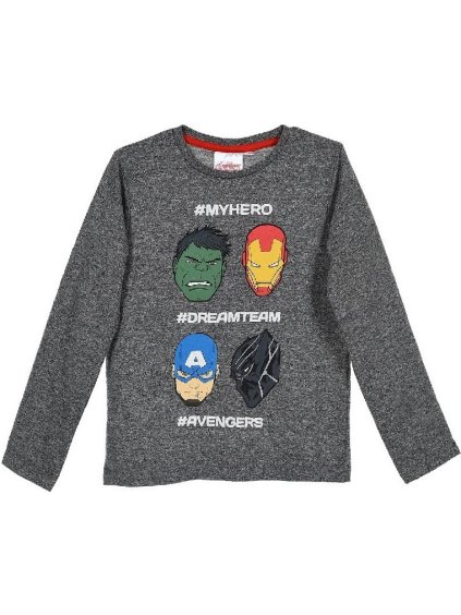 Avengers Marvel šedé chlapecké tričko s potiskem