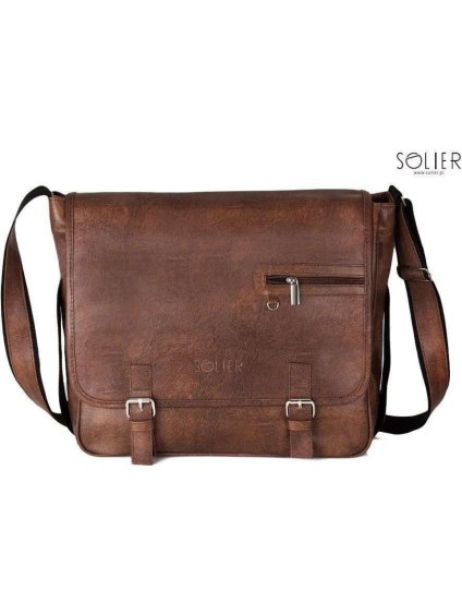 Pánská hnědá taška Solier S12 BROWN VINTAGE