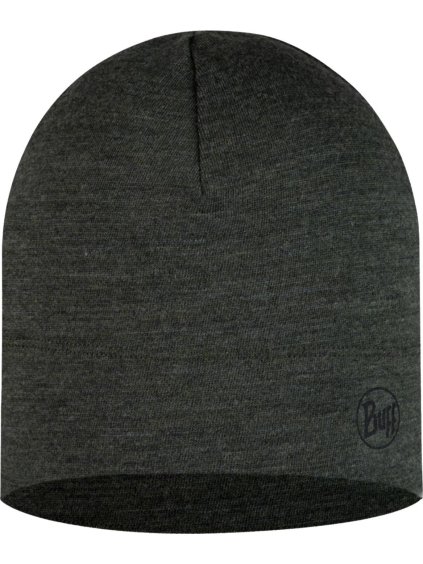 Tmavě šedá sportovní čepice Buff Merino Midweight Hat Beanie