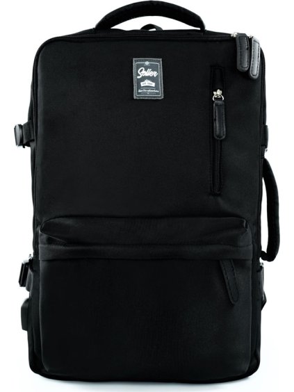 Černý prostorný cestovní batoh Solier NOA