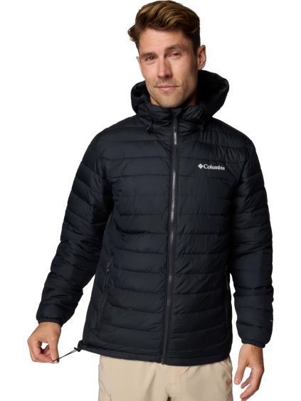 Černá pánská sportovní prošívaná bunda Columbia Powder Lite II Hooded Jacket