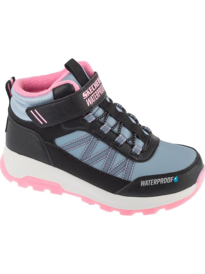 Modro-černé dívčí zimní kotníkové boty Skechers Storm Blazer - Arctic Mass