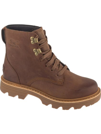 Hnědé dámské kožené workery Sorel Revel Rd Boot Lace Wp