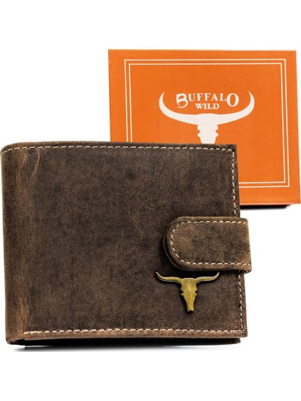 Hnědá nubuková pánská peněženka Buffalo Wild E068