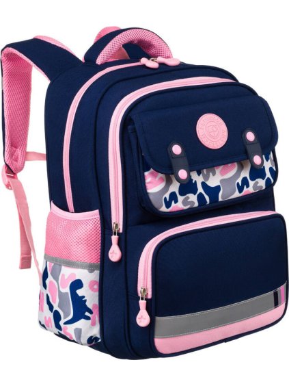 Peterson Modro-růžový dívčí batoh s ergonomickými popruhy