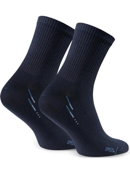 Tmavě modré pánské vysoké sportovní ponožky Art. 057