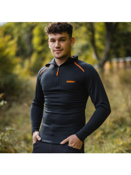 Černý pánský funkční hřejivý rolák