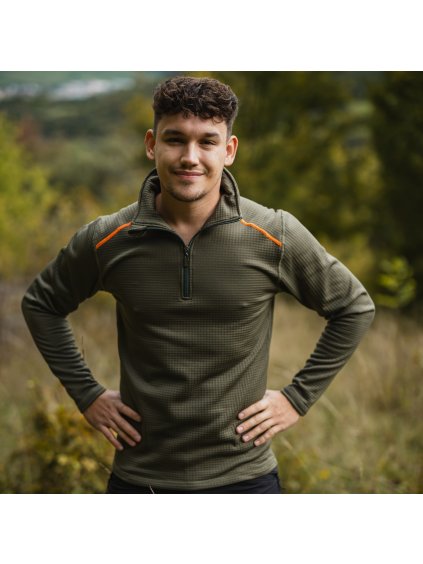 Khaki pánský funkční hřejivý rolák