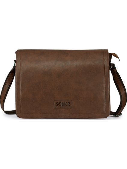 Solier pánská hnědá taška přes rameno