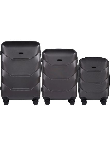 Tmavě šedá sada cestovních kufrů PEACOCK