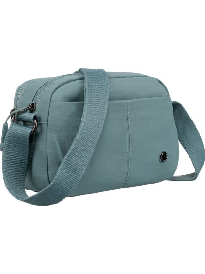 Peterson Dvoukomorová dámská světle modrá kabelka s nastavitelným popruhem