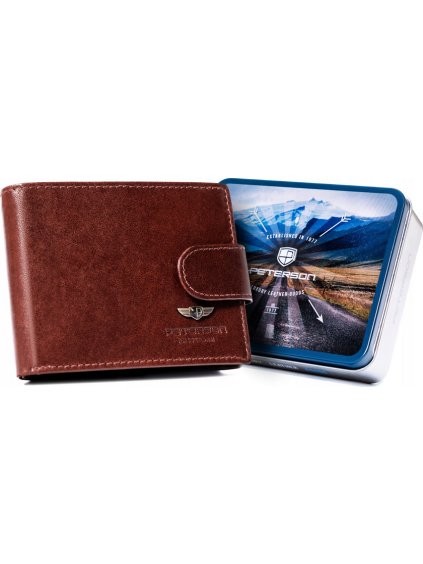 Peterson Hnědá kožená peněženka W094
