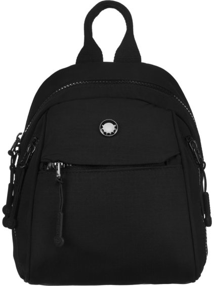 Peterson Malý černý dámský batoh s kapsami na zip