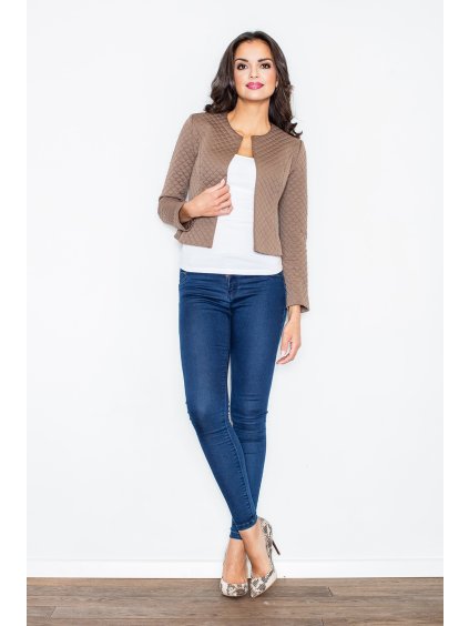 Dámské béžové prošívané sako