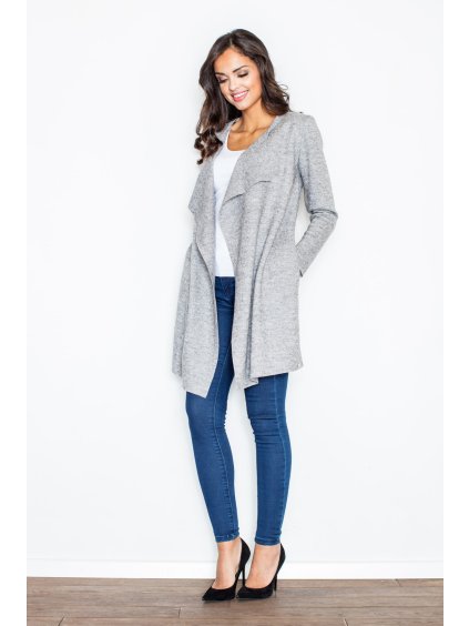 Dámský šedý elegantní svetřík