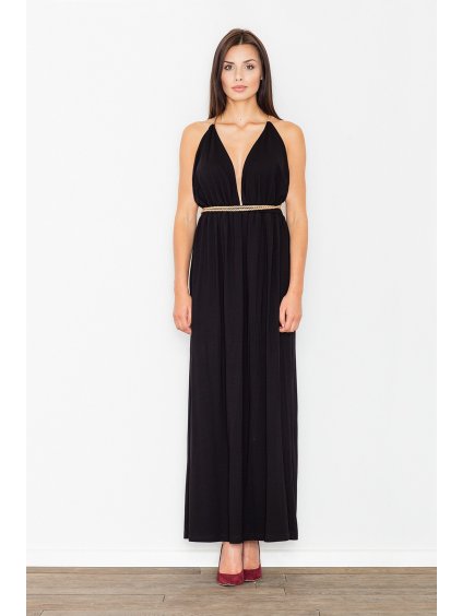 Dámské černé plesové šaty antického typu