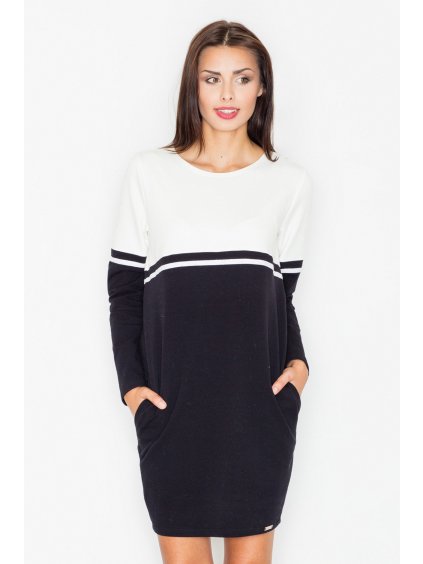 Dámské černo-béžové šaty M510 black