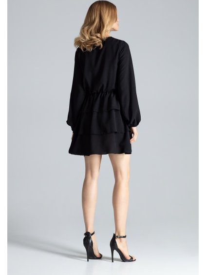 Černé skládané šaty