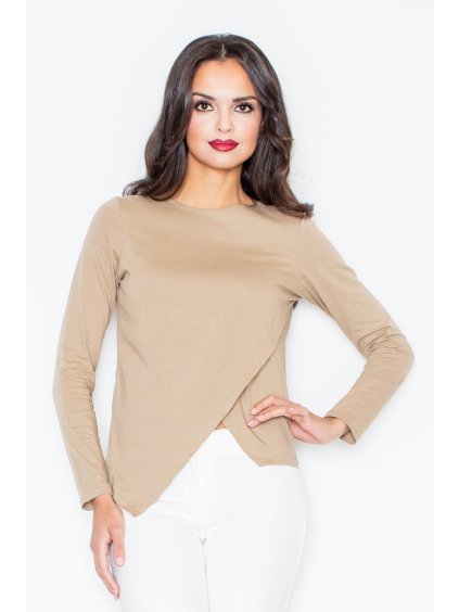 Béžová asymetrická halenka