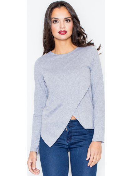 Šedá asymetrická halenka