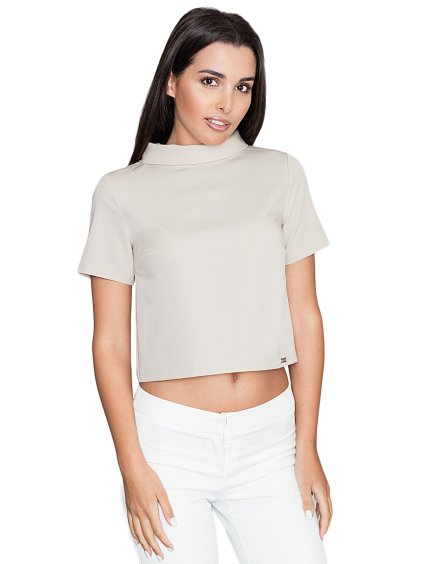 Béžová blůzka bez potisku