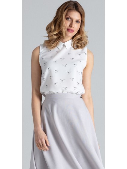 Smetanová halenka s límečkem