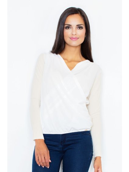 Dámská halenka s béžovými rukávy