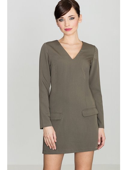 Dámské olivově zelené šaty