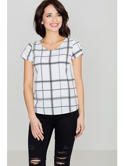 Dámská bílá károvaná halenka