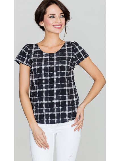 Dámská černá károvaná halenka