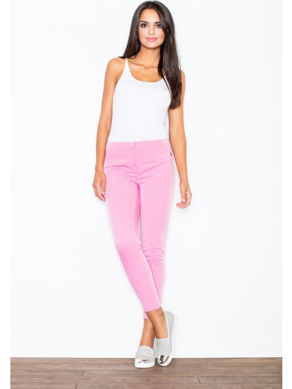 Klasické růžové kalhoty