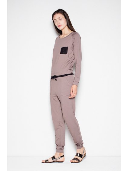 Hnědý dlouhý overal VT023 Brown (Velikost L)