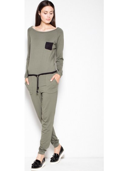 Olivový dlouhý overal VT023 Olive green (Velikost L)
