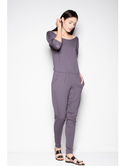 Dlouhý šedý overal VT024 Grey (Velikost L)