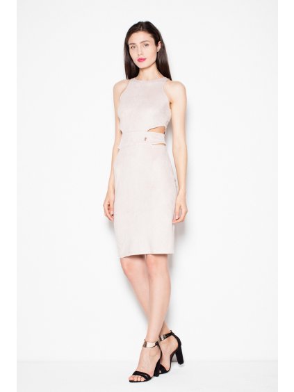 Šaty s výkrojky v pase VT058 Beige