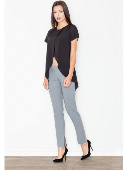 Rovné kalhoty s rozparkem M474 Grey