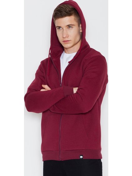 Bordó basic mikina V003 Deep red