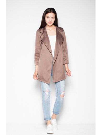 Hnědý blejzr s širokými rukávy