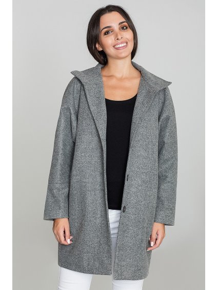 Šedý kabátek s podšívkou