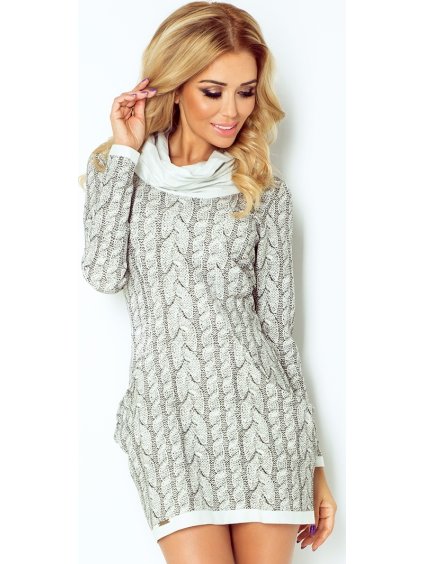 Šedé šaty s velkými kapsami PIETRO