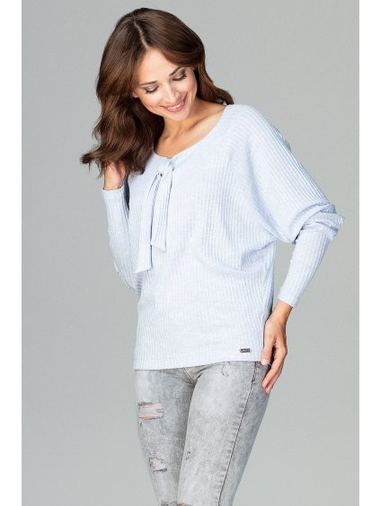 Halenka se zúženými rukávy K468 Light blue