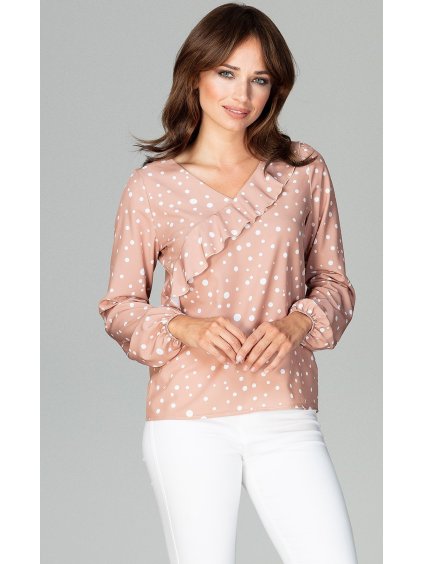 Puntíkatá halenka K474 Pattern 95